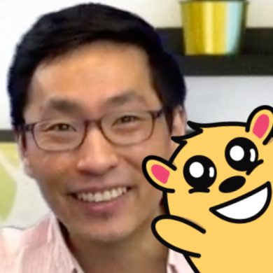 Raphael Mun, the maker of SizeFit, with the Instafluff mascot